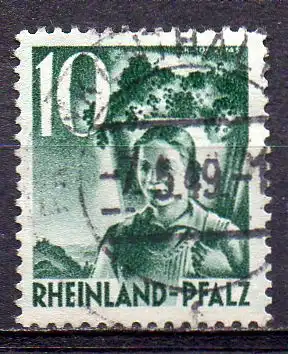 Französische Zone - Rheinland-Pfalz, Mi-Nr. 37 gest.,