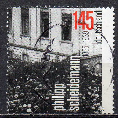 BRD, Mi-Nr. 3165 gest., 150. Geburtstag Philipp Scheidemann