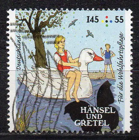 BRD, Mi-Nr. 3058 gest., Wohlfahrt 2014, Grimms Märchen: Hänsel und Gretel