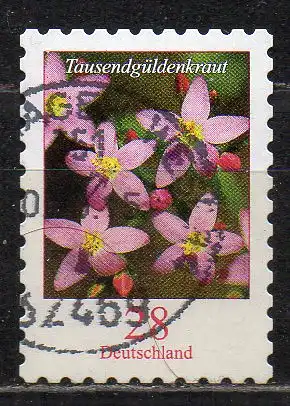 BRD, Mi-Nr. 3094 gest., gestanzt, DS Blumen: Tausendgüldenkraut