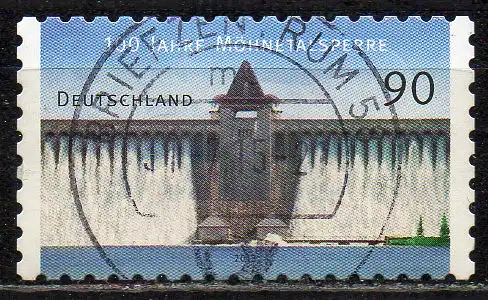 BRD, Mi-Nr. 3009 gest., gestanzt, 100 Jahre Möhnetalsperre