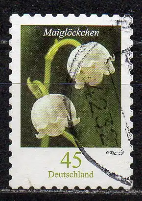 BRD, Mi-Nr. 2851 gest., gestanzt, DS Blumen: Maiglöckchen