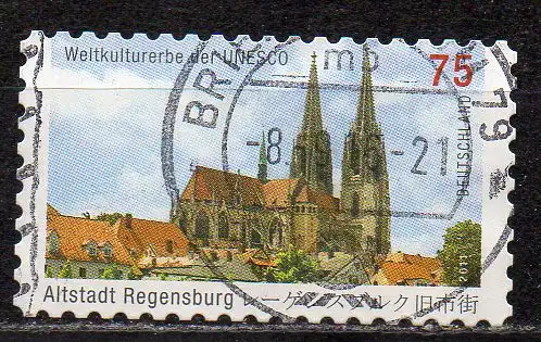 BRD, Mi-Nr. 2850 gest., gestanzt, UNESCO Welterbe - Altstadt von Regensburg