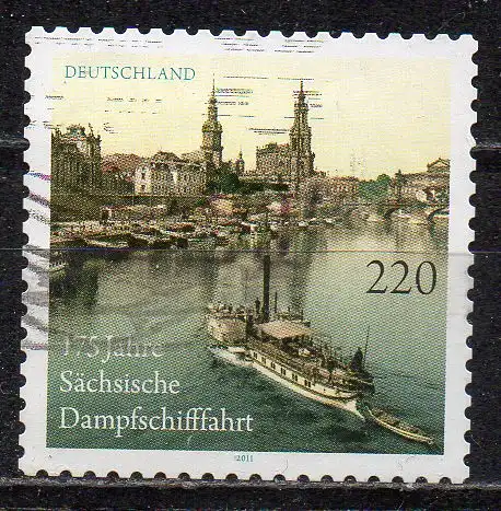 BRD, Mi-Nr. 2874 gest., gestanzt, 175 Jahre Sächsische Dampfschifffahrt