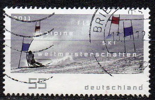 BRD, Mi-Nr. 2834 gest., Alpine Ski-Weltmeisterschaften 2011 in Garmisch-Partenkirchen