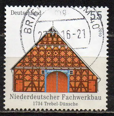 BRD, Mi-Nr. 2824 gest., Niederdeutscher Fachwerkbau