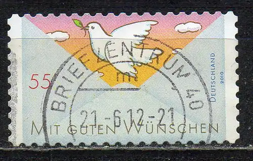 BRD, Mi-Nr. 2827 gest., gestanzt, Grußmarke Taube
