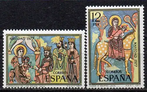 Spanien, Mi-Nr. 2338 - 2339 **, kompl., Weihnachten 1977