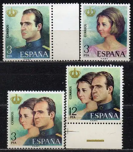 Spanien, Mi-Nr. 2195 - 2198 **, kompl., Proklamation von Juan Carlos I. zum König