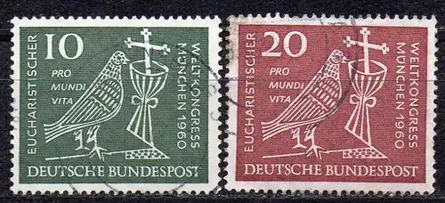 BRD, Mi-Nr. 330 - 331 gest., kompl., Eucharistischer Weltkongreß München