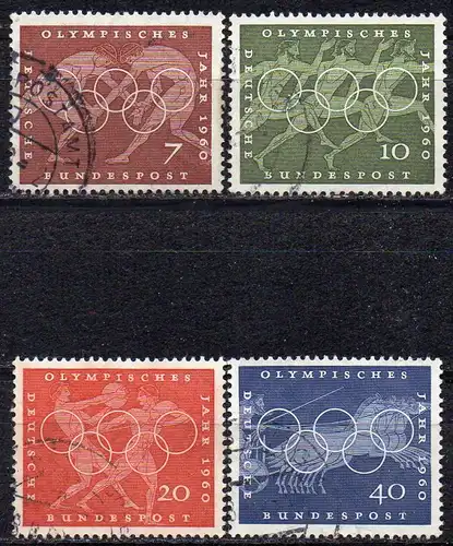 BRD, Mi-Nr. 332 - 335 gest., kompl., Olympische Sommerspiele 1960 Rom