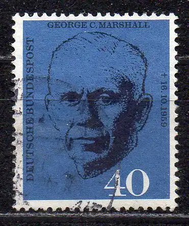 BRD, Mi-Nr. 344 gest., 1. Todestag George C. Marshall