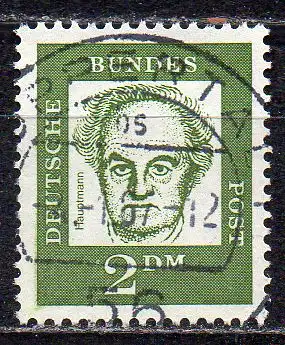 BRD, Mi-Nr. 362 y gest., Bedeutende Deutsche: Gerhart Hauptmann