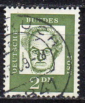 BRD, Mi-Nr. 362 y gest., Bedeutende Deutsche: Gerhart Hauptmann
