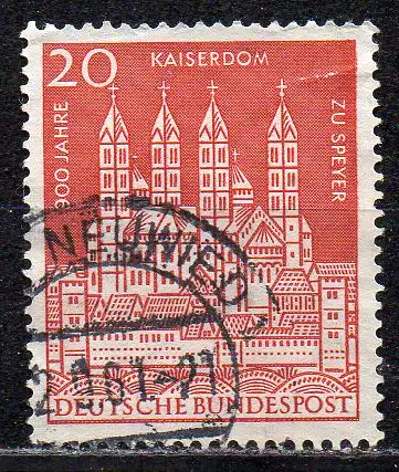 BRD, Mi-Nr. 366 gest., 900 Jahre Kaiserdom Speyer