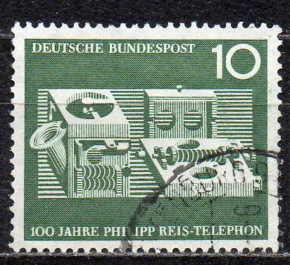 BRD, Mi-Nr. 373 gest., 100 Jahre Telefon von Philipp Reis