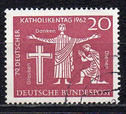 BRD, Mi-Nr. 381 gest., Deutscher Katholikentag 1962 Hannover