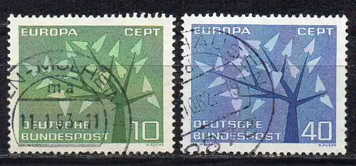 BRD, Mi-Nr. 383 - 384 gest., kompl., Europa CEPT 1962