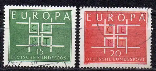 BRD, Mi-Nr. 406 - 407 gest., kompl., Europa CEPT 1963