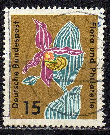 BRD, Mi-Nr. 393 gest., Flora und Philatelie - Gartenbauausstellung Hamburg