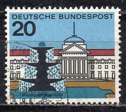 BRD, Mi-Nr. 420 gest., Hauptstädte der Länder: Wiesbaden / Hessen