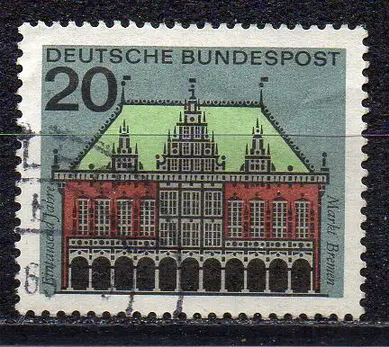 BRD, Mi-Nr. 425 gest., Hauptstädte der Länder: Bremen