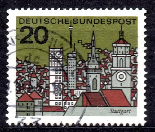 BRD, Mi-Nr. 426 gest., Hauptstädte der Länder: Stuttgart / Baden-Württemberg