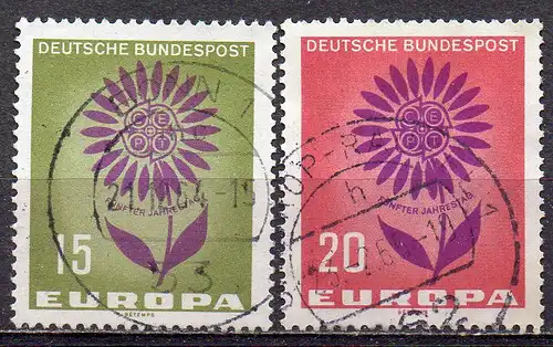 BRD, Mi-Nr. 445 - 446 gest., kompl., Europa CEPT 1964