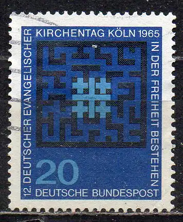 BRD, Mi-Nr. 480 gest., Deutscher Evangelischer Kirchentag Köln