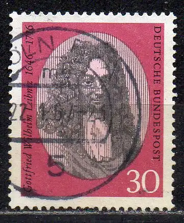 BRD, Mi-Nr. 518 gest., 250. Todestag von Gottfried Wilhelm Leibniz