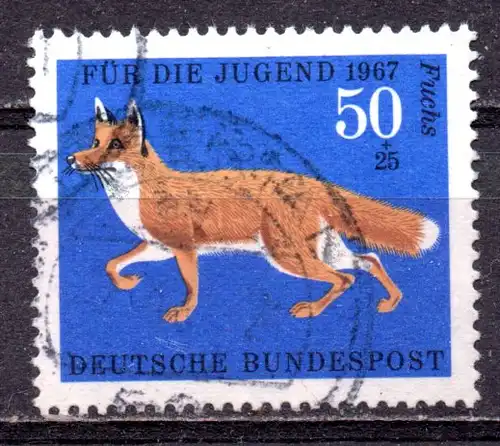 BRD, Mi-Nr. 532 gest., Jugend 1967: Fuchs