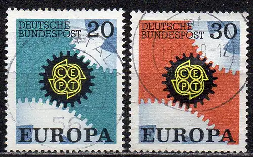 BRD, Mi-Nr. 533 - 534 gest., kompl., Europa CEPT 1967