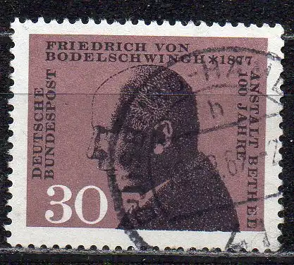 BRD, Mi-Nr. 537 gest., 100 Jahre Krankenanstalten Bethel, Bielefeld