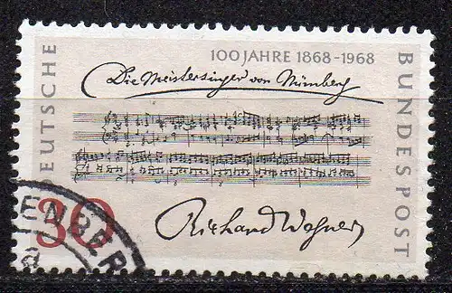 BRD, Mi-Nr. 566 gest., Die Meistersinger von Nürnberg