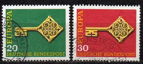 BRD, Mi-Nr. 559 - 560 gest., kompl., Europa CEPT 1968