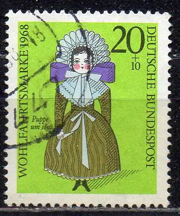 BRD, Mi-Nr. 572 gest., Wohlfahrt 1968, Puppen