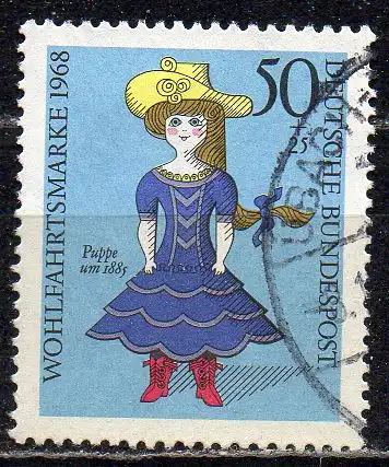 BRD, Mi-Nr. 574 gest., Wohlfahrt 1968, Puppen