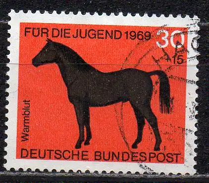 BRD, Mi-Nr. 580 gest., Jugend 1969, Pferde