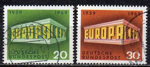 BRD, Mi-Nr. 583 - 584 gest., kompl., Europa CEPT 1969