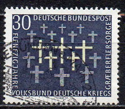 BRD, Mi-Nr. 586 gest., 50 Jahre Volksbund Deutsche Kriegsgräberfürsorge VDK