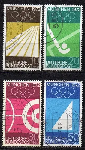 BRD, Mi-Nr. 587 - 590 gest., kompl., Olympische Sommerspiele München 1972