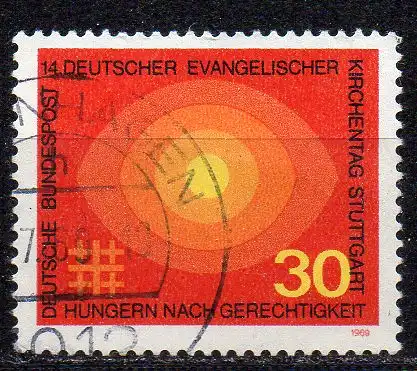BRD, Mi-Nr. 595 gest., Evangelischer Kirchentag Stuttgart