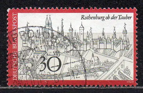 BRD, Mi-Nr. 603 gest., Fremdenverkehr: Rothenburg ob der Tauber