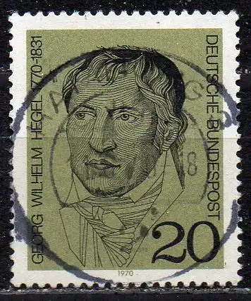 BRD, Mi-Nr. 617 gest., 200. Geburtstag von Georg Hegel