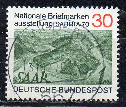 BRD, Mi-Nr. 619 gest., BM-Ausstellung \"SABRIA 70\"