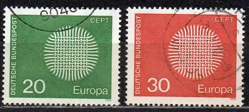 BRD, Mi-Nr. 620 - 621 gest., kompl., Europa CEPT 1970