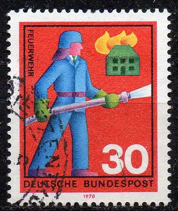 BRD, Mi-Nr. 632 gest., Freiwillige Hilfsdienste