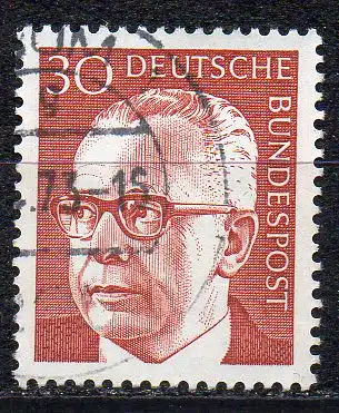 BRD, Mi-Nr. 638 gest., Bundespräsident Gustav Heinemann