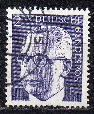 BRD, Mi-Nr. 645 gest., Bundespräsident Gustav Heinemann