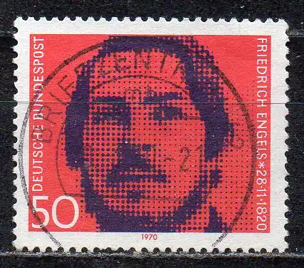 BRD, Mi-Nr. 657 gest., 150. Geburtstag von Friedrich Engels
